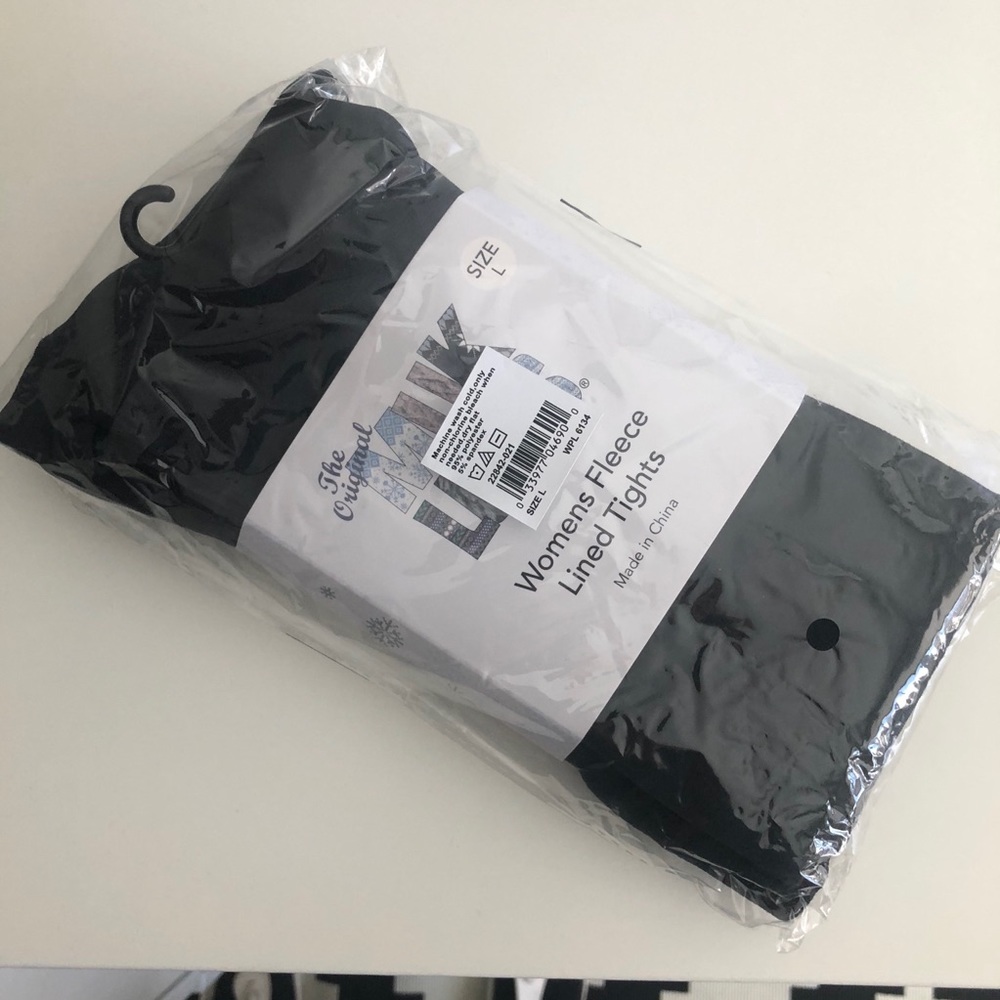 Muk Luk women’s thick fleece tights size L